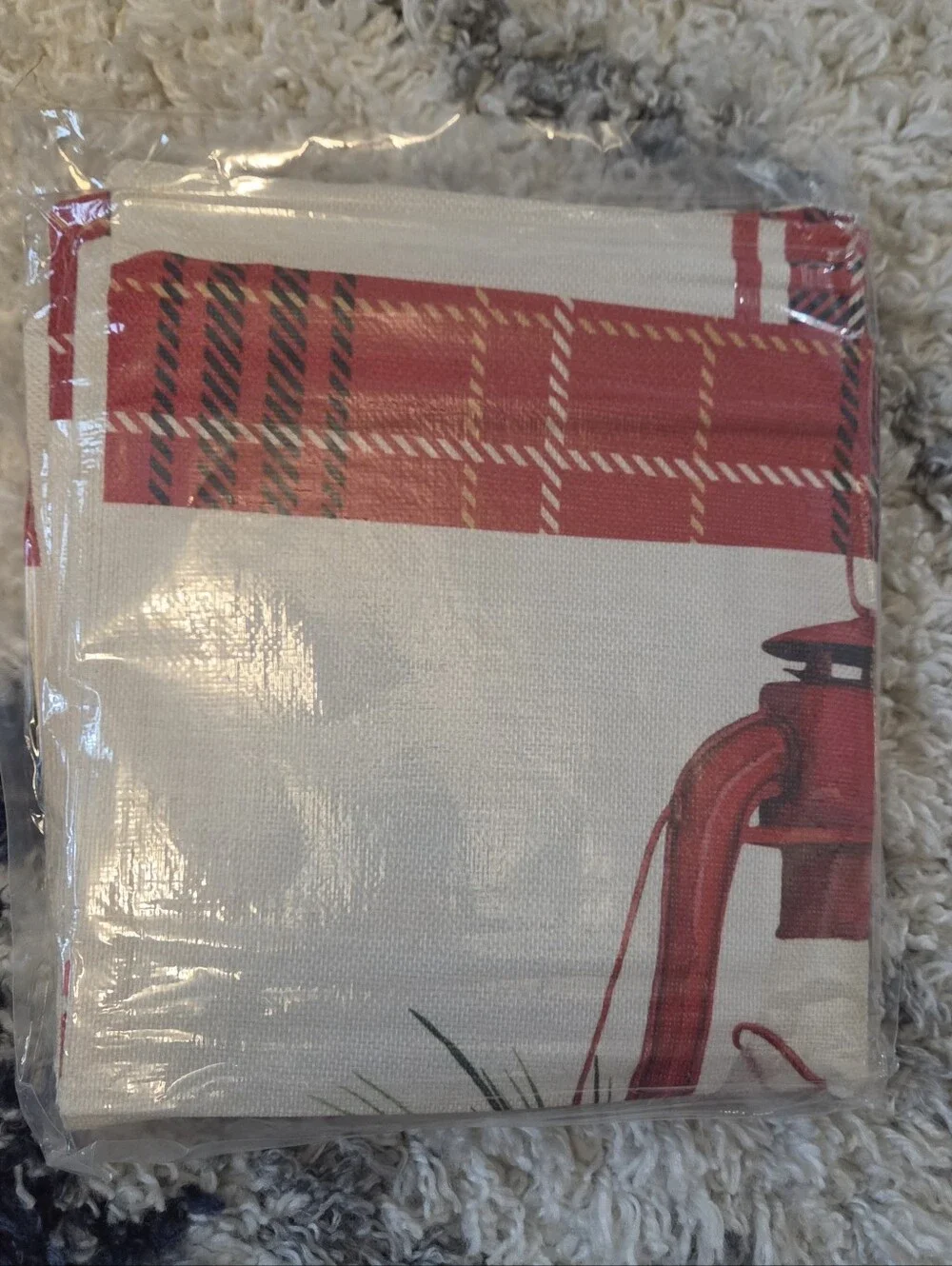Christmas Pillow Covers 18 x 18 Inch Set of 4 Christmas Cardinal Red NEW